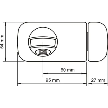 ZAMEK NAWIERZCHNIOWY 3 KLUCZE TB61 60MM GRAFITOWY