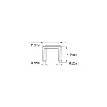 ZSZYWACZ TAPICERSKI 4-14MM ZSZYWKI 0.7M