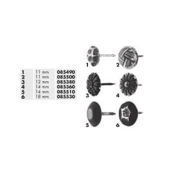 PINEZKI TAPICERSKIE Z ŁBEM OZDOBNYM 11MM 085490