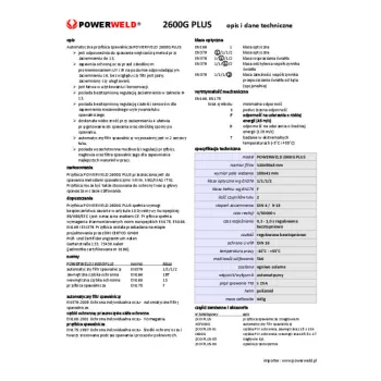 PRZYŁBICA AUTOMATYCZNA POWERWELD 2610 G+