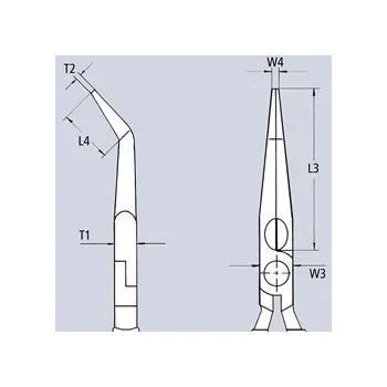 SZCZYPCE TNĄCE PÓŁOKRĄGŁE WYGIĘTE IZOLOWANE 160MM