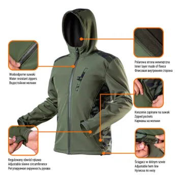 KURTKA SOFTSHELL CAMO L