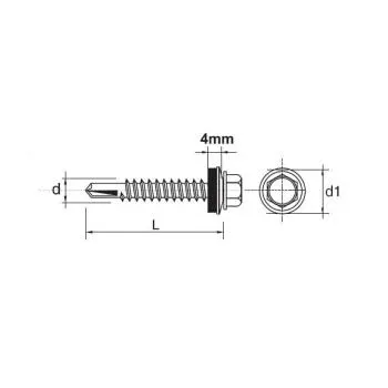 WKRĘT SAMOWIERTNY IMPAX Z EPDM #5MM RAL8017 5.5*38MM