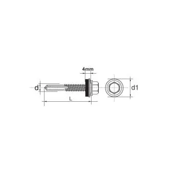 WKRĘT SAMOWIERTNY IMPAX Z EPDM #12MM RAL3011 5.5*32MM