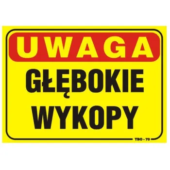 TABLICA 35*25CM UWAGA! GŁĘBOKIE WYKOPY