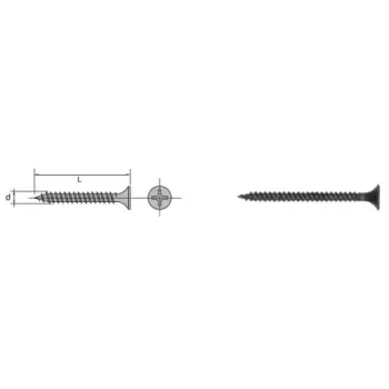 WKRĘT GIPS METAL FOSFATYZOWANY 3.5*55MM