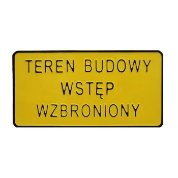 TABLICA 15*29CM TEREN BUDOWY WSTĘP WZBRONIONY