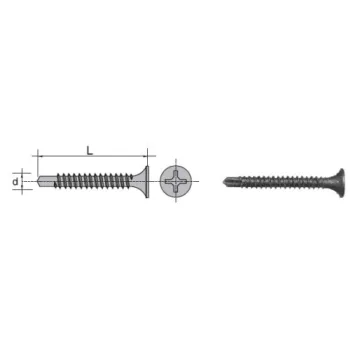 WKRĘT SAMOWIERTNY FOSFATYZOWANY 3.5*45MM