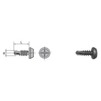 WKRĘT SAMOWIERTNY FOSFATYZOWANY 3.9*9.5MM