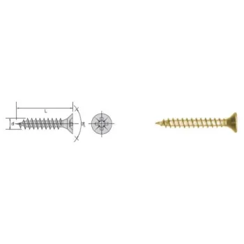 WKRĘT DO DREWNA OCYNK ŻÓŁTY PEŁNY GWINT 4.5*45MM