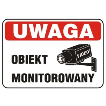 TABLICA 25*17.5CM UWAGA ! OBIEKT MONITOROWANY