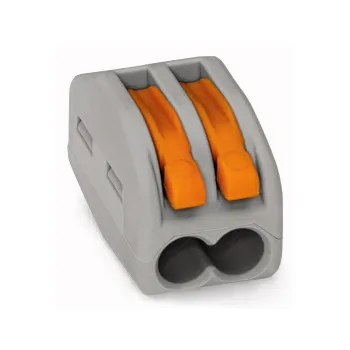 SZYBKOZŁĄCZKA 2X0,08-4MM2 Z DŹWIGNIĄ ZWALNIAJĄCĄ 222-412