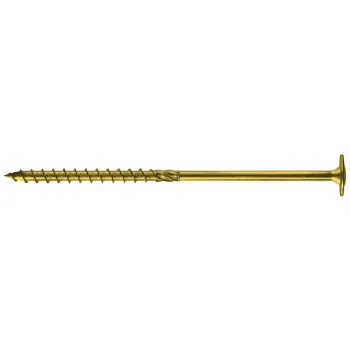 WKRĘT DO DREWNA Z KOŁNIERZEM NA TORX OCYNK ŻÓŁTY 8*240MM T40