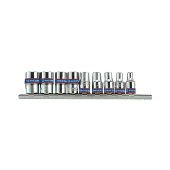 KOMPLET NASADEK 1/4 6-KĄTNE 9 SZTUK 4-13MM BLISTER