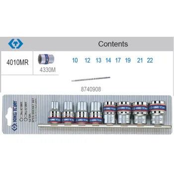 KOMPLET NASADEK 1/2 12-KĄTNE 8 SZTUK 10-22MM