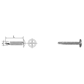 WKRĘT SAMOWIERTNY MONTAŻOWY 4.2*13MM RAL 9007