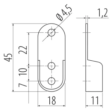 ROZETKA OWALNA STALOWA, 2 SZT