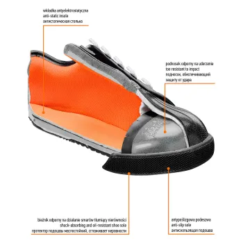 PÓŁBUT ROBOCZY SB, STALOWY PODNOSEK, R44