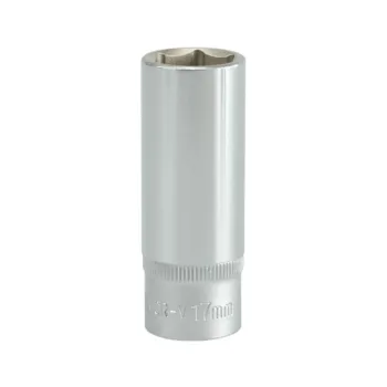 NASADKA DŁUGA 6-KĄTNA CHROMOWANA 3/8'' 17MM