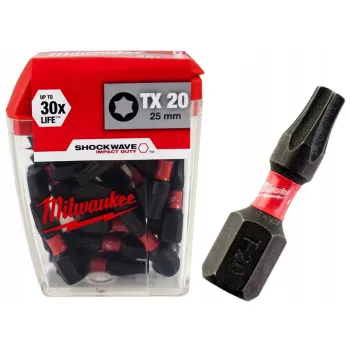 BIT, GROT, KOŃCÓWKA TORX TX20 25MM 25 SZT.