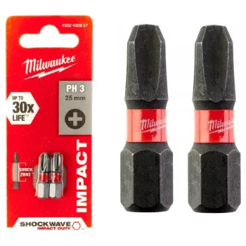 BIT, GROT, KOŃCÓWKA SHOCKWAVE PH3 25MM 2 SZT.