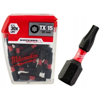 BIT, GROT, KOŃCÓWKA TORX TX15 25MM 25 SZT.