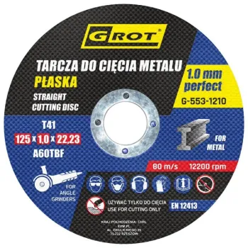 TARCZA PŁASKA T1A 125*1.0*22 KOMPLET 10 SZTUK