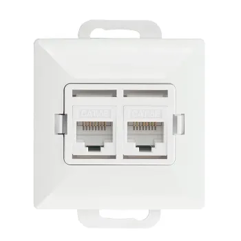 PERŁA GNIAZDO KOMPUTEROWE RJ45 PODWÓJNE NIEEKRANOWANE 5KAT
