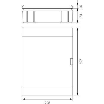 ROZDZIELNICA MODUŁOWA 2X12 PODTYNKOWA IP40 SRP-24 2.5