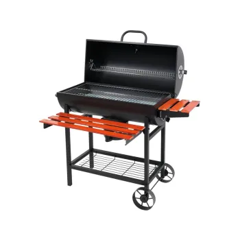GRILL WĘGLOWY Z POKRYWĄ, RUSZT 71*34,5CM