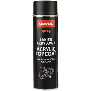 SPRAY ACRYL TOPCOAT CZARNY MAT 500 ML