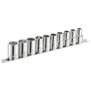 ZESTAW NASADEK  6-KĄTNYCH, 1/2'' NA SZYNIE, 10CZ,