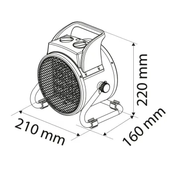 NAGRZEWNICA ELEKTRYCZNA CERAMICZNA PTC 2KW