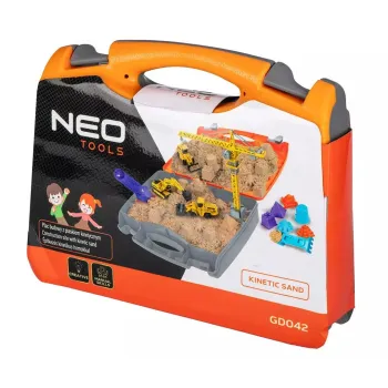 PLAC BUDOWY Z PIASKIEM KINETYCZNYM, ZABAWKA W WALIZCE