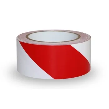 TAŚMA OSTRZEGAWCZA BIAŁO-CZERWONA 75MM*500M
