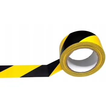 TAŚMA OSTRZEGAWCZA ŻÓŁTO-CZARNA 75MM*100M
