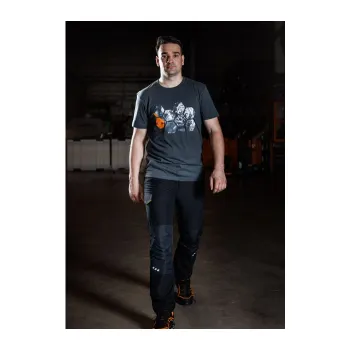 SPODNIE ROBOCZE MIX&MATCH CZARNO-ZIELONE ROZMIAR XXL