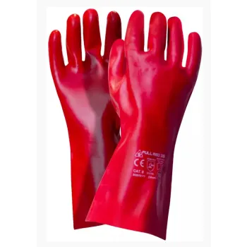RĘKAWICE PCV DŁUGIE FULL RED 35CM