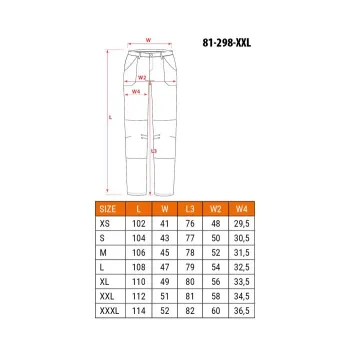 SPODNIE ROBOCZE MIX&MATCH STRETCH BRĄZOWE ROZMIAR L