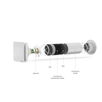REKUPERATOR ŚCIENNY ARHEAT 100MM