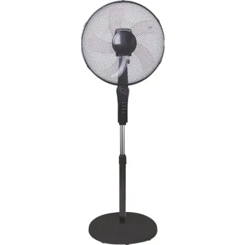 WENTYLATOR PODŁOGOWY 40CM CZARNY Z PILOTEM