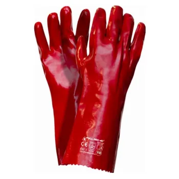 RĘKAWICE PCV DŁUGIE FULL RED 40CM