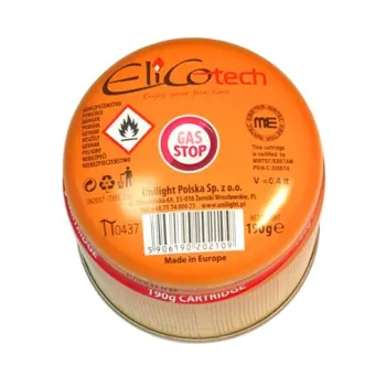 NABÓJ Z GAZEM PROPAN-BUTAN 190G GAS-STOP ELICOTECH #2711 13