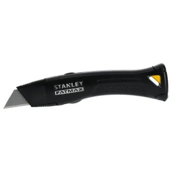 NÓŻ HEAVY DUTY OSTRZE TRAPEZ STAŁE METALOWY CZARNY