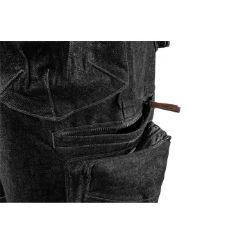KRÓTKIE SPODENKI ROBOCZE DENIM, CZARNE M