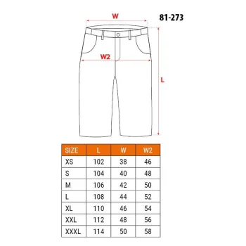 KRÓTKIE SPODENKI ROBOCZE DENIM, CZARNE M