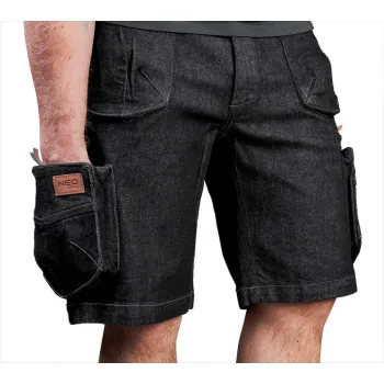 KRÓTKIE SPODENKI ROBOCZE DENIM, CZARNE XL