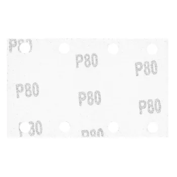 PAPIER ŚCIERNY PROSTOKĄT P80 130*80MM, 8 OTW. 5 SZT.
