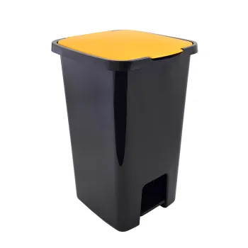 POJEMNIK NA ODPADY SORTA Z PEDAŁEM ŻÓŁTY 45L