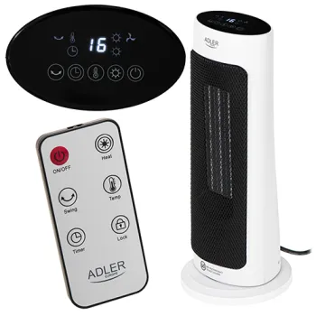 TERMOWENTYLATOR CERAMICZNY LED Z PILOTEM + TIMER 200W AD7738